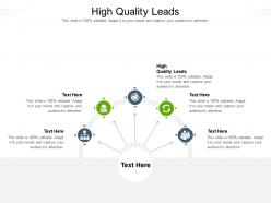 High quality leads ppt powerpoint presentation model styles cpb