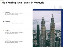 High raising twin towers in malaysia