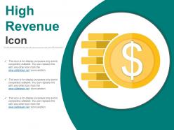 High revenue icon powerpoint slide themes