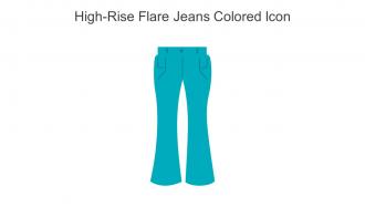 High Rise Flare Jeans Colored Icon In Powerpoint Pptx Png And Editable Eps Format