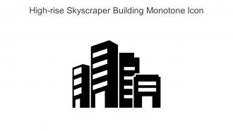 High Rise Skyscraper Building Monotone Icon In Powerpoint Pptx Png And Editable Eps Format
