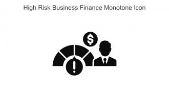 High Risk Business Finance Monotone Icon In Powerpoint Pptx Png And Editable Eps Format