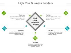 High risk business lenders ppt powerpoint presentation professional clipart images cpb