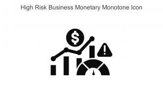 High Risk Business Monetary Monotone Icon In Powerpoint Pptx Png And Editable Eps Format