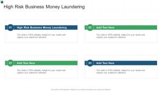 High Risk Business Money Laundering In Powerpoint And Google Slides Cpb