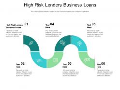 High risk lenders business loans ppt powerpoint presentation summary tips cpb