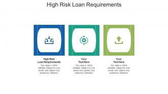 High risk loan requirements ppt powerpoint presentation model examples cpb