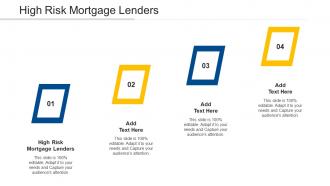 High Risk Mortgage Lenders Ppt Powerpoint Presentation Infographics Files Cpb