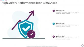 High Safety Performance Icon With Shield