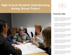 High school students brainstorming during group project