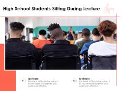 High school students sitting during lecture