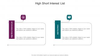 High Short Interest List In Powerpoint And Google Slides Cpb