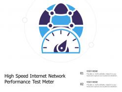 High speed internet network performance test meter