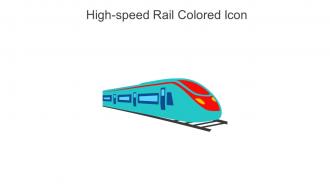 High Speed Rail Colored Icon In Powerpoint Pptx Png And Editable Eps Format