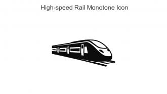 High Speed Rail Monotone Icon In Powerpoint Pptx Png And Editable Eps Format
