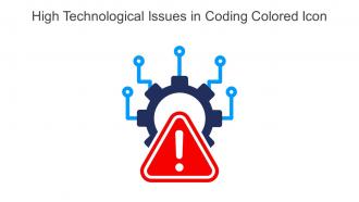 High Technological Issues In Coding Colored Icon In Powerpoint Pptx Png And Editable Eps Format