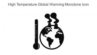 High Temperature Global Warming Monotone Icon In Powerpoint Pptx Png And Editable Eps Format