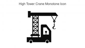 High Tower Crane Monotone Icon In Powerpoint Pptx Png And Editable Eps Format