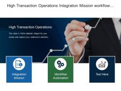 High Transaction Operations Integration Mission Workflow Automation Tools