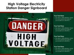 High voltage electricity station danger signboard