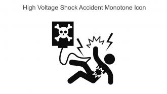 High Voltage Shock Accident Monotone Icon In Powerpoint Pptx Png And Editable Eps Format