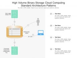 High volume binary storage cloud computing standard architecture patterns ppt powerpoint slide