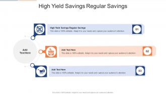 High Yield Savings Regular Savings In Powerpoint And Google Slides Cpb