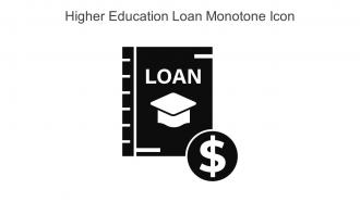 Higher Education Loan Monotone Icon In Powerpoint Pptx Png And Editable Eps Format