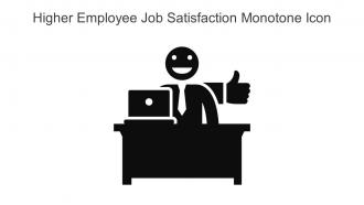 Higher Employee Job Satisfaction Monotone Icon In Powerpoint Pptx Png And Editable Eps Format
