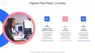 Highest Paid Player Currently In Powerpoint And Google Slides Cpb