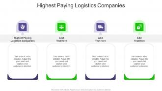 Highest Paying Logistics Companies In Powerpoint And Google Slides Cpb