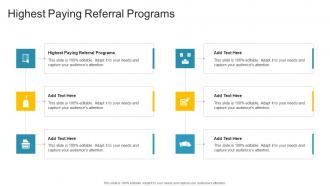 Highest Paying Referral Programs In Powerpoint And Google Slides Cpb