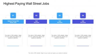 Highest Paying Wall Street Jobs In Powerpoint And Google Slides Cpb