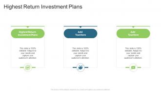Highest Return Investment Plans In Powerpoint And Google Slides Cpb
