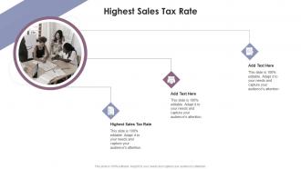 Highest Sales Tax Rate In Powerpoint And Google Slides Cpb
