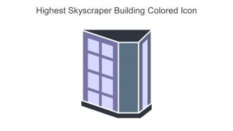 Highest Skyscraper Building Colored Icon In Powerpoint Pptx Png And Editable Eps Format
