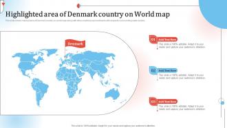 Highlighted Area Of Denmark Country On World Map