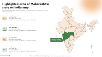 Highlighted Area Of Maharashtra State On India Map