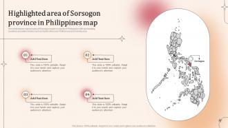 Highlighted Area Of Sorsogon Province In Philippines Map