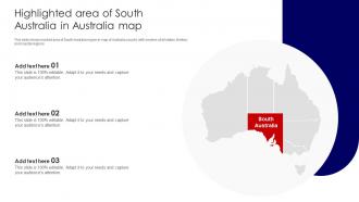 Highlighted Area Of South Australia In Australia Map