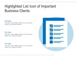 Highlighted List Icon Of Important Business Clients