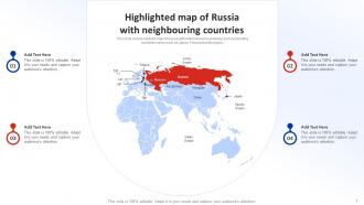 Highlighted Map Of Russia With Neighbouring Countries