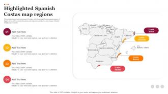 Highlighted Spanish Costas Map Regions
