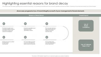 Highlighting Essential Reasons For Brand Decay Strategic Brand Management Process