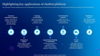 Highlighting Key Applications Of Chatbot Platform Everything About Chat GPT Generative ChatGPT SS