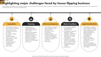Highlighting Major Challenges Faced By House Flipping Real Estate Flipping Business BP SS