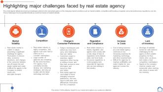 Highlighting Major Challenges Faced By Real Estate Consultancy Business Plan BP SS