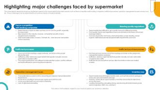 Highlighting Major Challenges Faced By Supercenter Business Plan BP SS