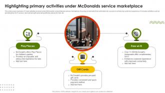 Highlighting Primary Activities Under Mcdonalds Service Marketplace