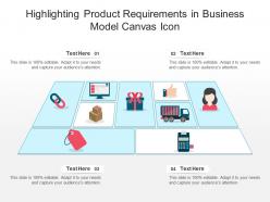 Highlighting Product Requirements In Business Model Canvas Icon